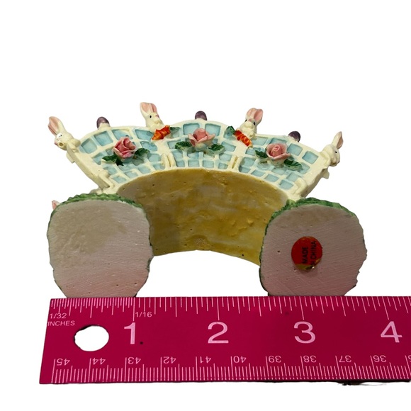 Vintage Bunny Rabbit Bridge Miniature - Picture 6 of 6